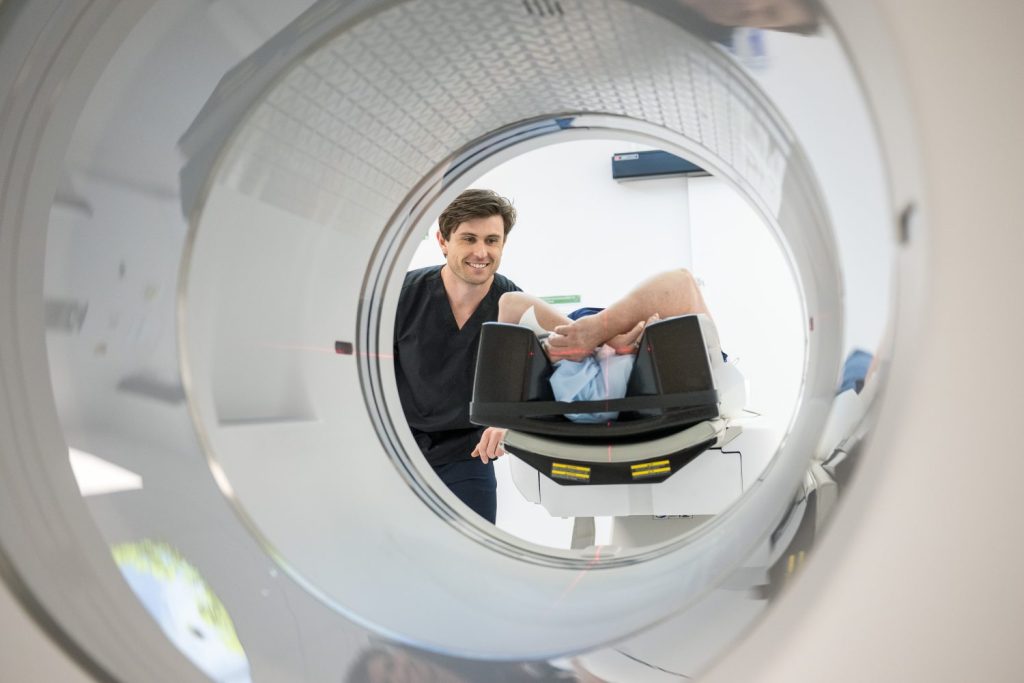 Sunshine Coast Radiology patient entering the PET CT scan